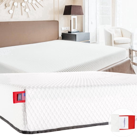 Twin - 8 Inch Mattress - 38x75, Aquasoft Memory Foam Mattress, Medium Firm, Breathable Diamond Soft Cover Fabric, Certified Only Safe Foams, Bed in a Box Mattress, hoggisleep - Made in USA