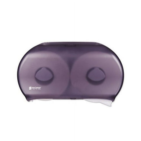 Twin 9 Jumbo Tissue Dispenser 19 x 5 1/4 x 12, Transparent Black Pearl