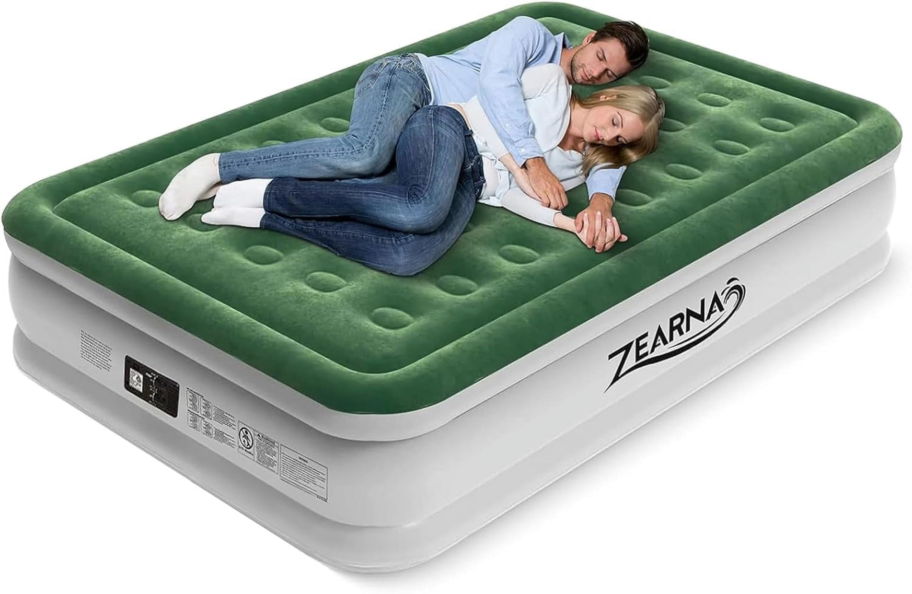 Twin Air Mattress with Built Pump, 16" Durable Blow Up Mattress Airbed