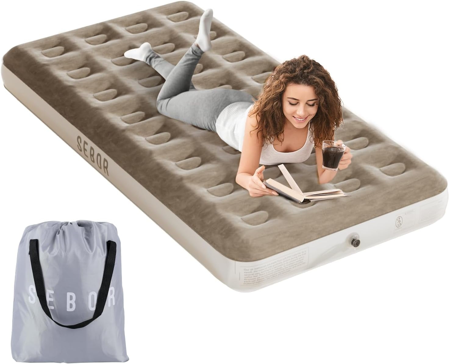 Twin Air Mattress Camping, Leak Proof Inflatable Mattress Twin, Blow Up