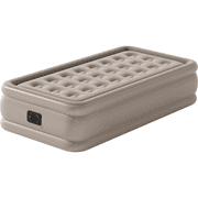 Twin Air Mattress with Built in Pump,Inflatable High Portable,Blow Up Air Bed for Home,Travel and GuestKhaki