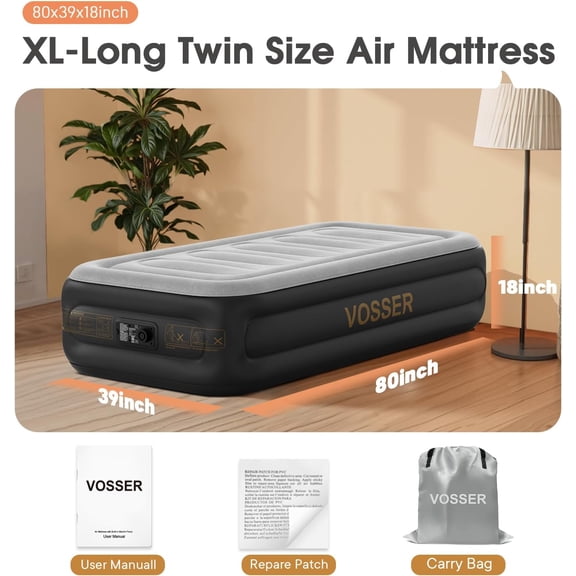 Twin Air Mattress with Built-in Pump