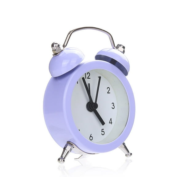 Twin Alarm Clock with Silent Sweep Movement and Durable Stainless Steel Alloy Construction