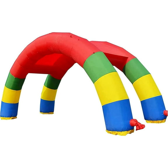 Twin Arches Inflatable Rainbow Arch Advertising Party Celebration 26.25ft*13ft (No Blower)