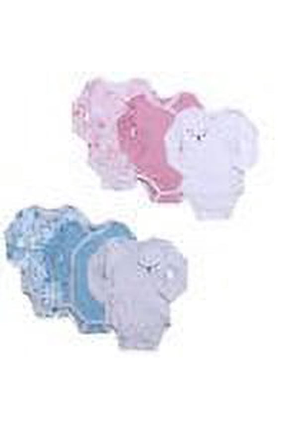 Twin Baby Outfits for Boy and Girl Side Snap Onesies Bodysuit Clothes Rose & Blue Newborn