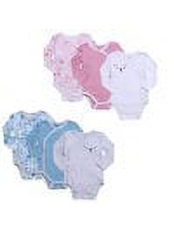 Twin Baby Outfits for Boy and Girl Side Snap Onesies Bodysuit Clothes Rose & Blue Newborn