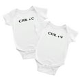 thumbnail image 1 of Twin Babys Funny Ctrl + C Ctrl + V Printed Infant Baby Cotton Bodysuits (White, 18-24M), 1 of 5