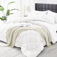 thumbnail image 1 of Twin Bed in a Bag Comforter Set with 5 Pieces for Girls and Boys White All Season Bedding Sets with Comforter, Pillow Sham, Flat Sheet, Fitted Sheet and Pillowcase, 1 of 9
