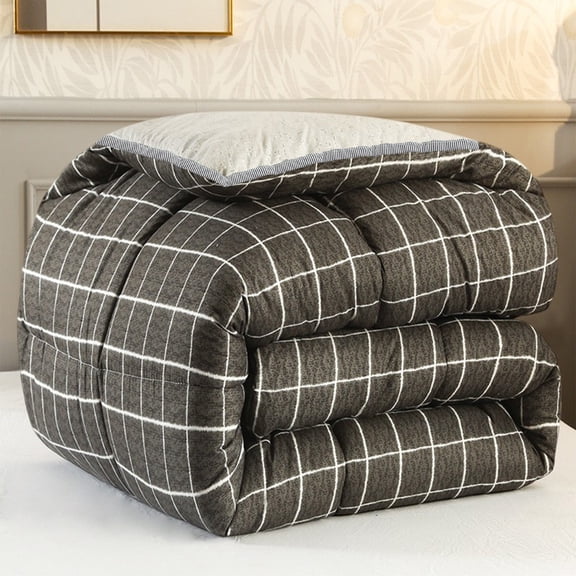 Twin Bed Comforter,Comforters Queen Size,80*60IN Quilt Winter Thick Models Double Quilt Winter Quilt Warm Thickened Quilt,Queen Comforter Duvet Insert, All Season Quilted Down(Black)