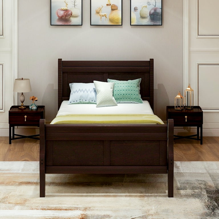 Espresso twin bed outlet
