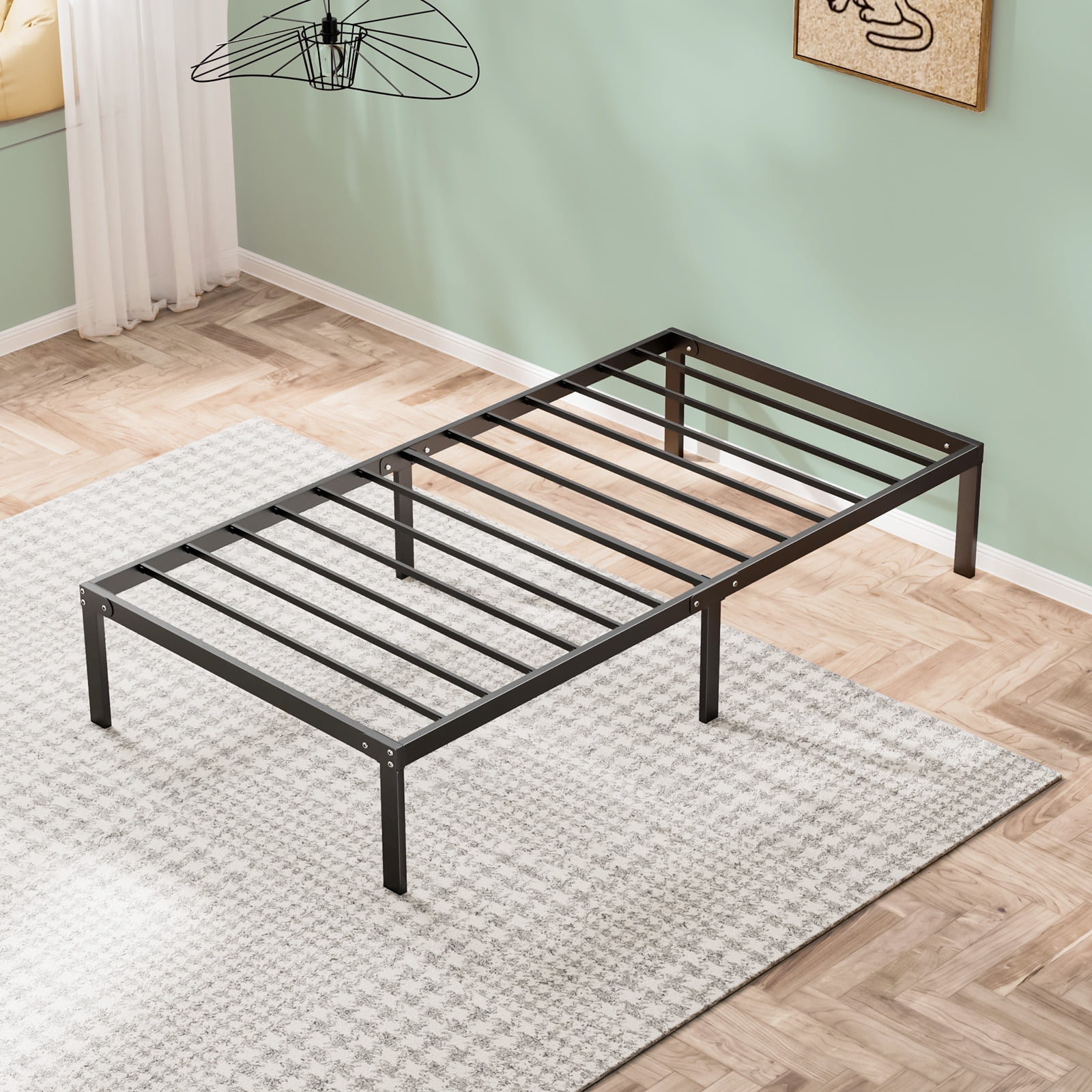 Beddle Bed Frame, Twin Size Metal Platform Bed Frame,No Box Spring Needed, Quiet & Sturdy