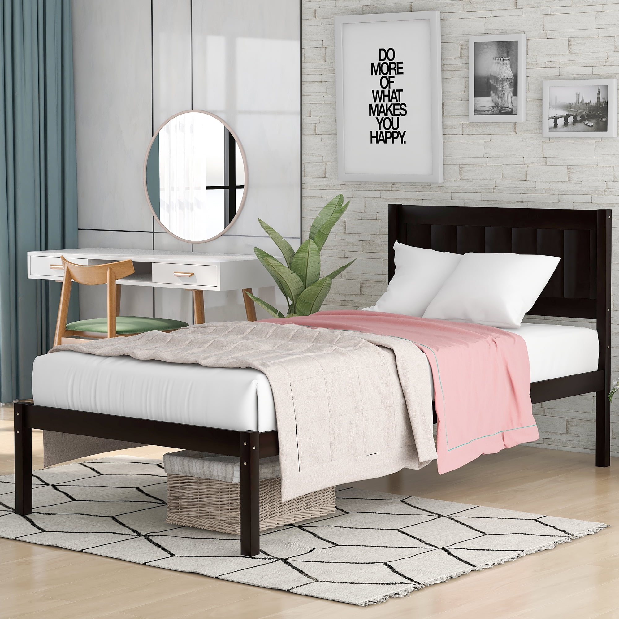 Twin Bed Frame Modern Twin Bed Frame Mattress Foundation for Kids
