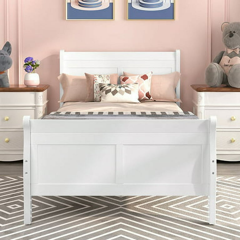 Bed frame twin white discount