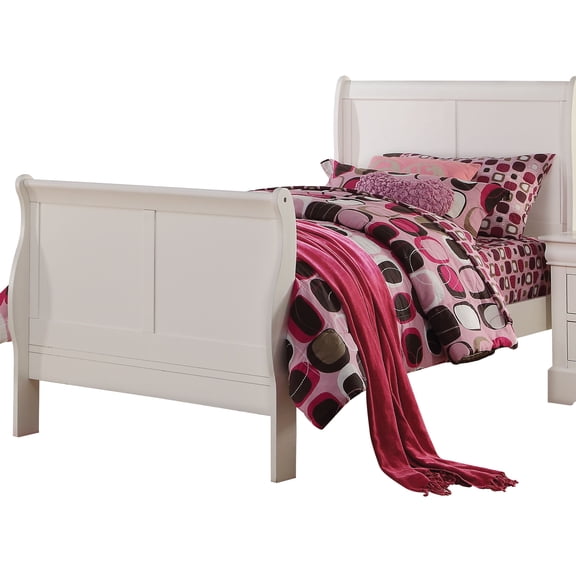 Twin Bed In White - Solid Wood And For A Peaceful Bedroom Retreat Classic Bed, Sophisticated Sleep Area