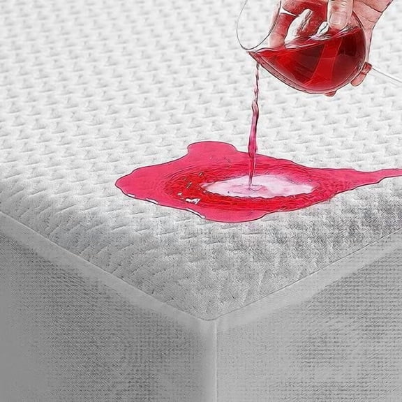 Twin Bed Protector Waterproof, Ultra Soft Breathable Mattress Cover with Deep Pocket Fitted Up to 8”-21”, Noiseless Washable Bed Mattress Pad for Comfort & Protection - White