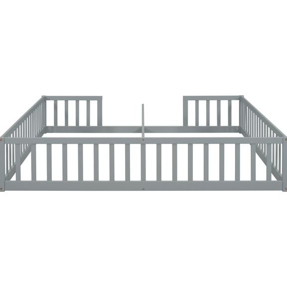 Twin Bed - Shared Sleep Design - Compact Living - Sturdy Wood Bed