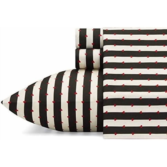 - Twin Bed Sheets, Soft Bedding with Matching Pillowcase, Fade & Wrinkle Resistant, Lightweight for Year Round Use, Dorm Essentials (Wonderland Stripe)