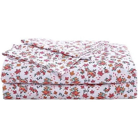 - Twin Bed Sheets, Soft & Lightweight Bedding, Fade & Wrinkle Resistant, Dorm Essentials (Fall Foliage Pink)