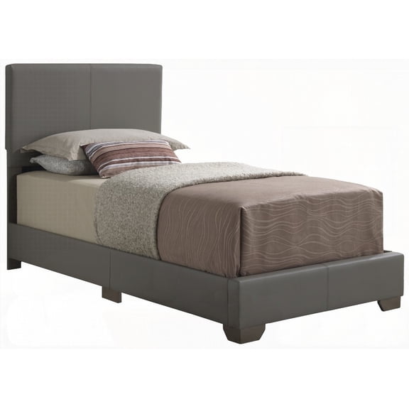 Twin Bed in Light Grey Having 47'H x 41'W x 81'D Dimensions for Comfort