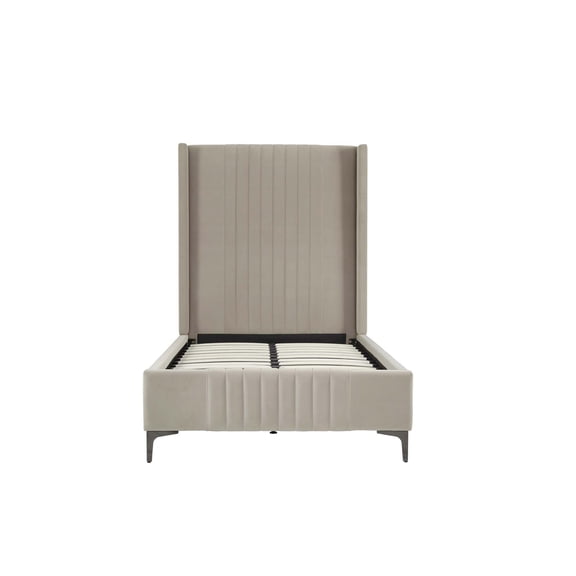 Twin Bed in Rustic Taupe
