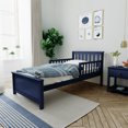 thumbnail image 1 of Twin Bed with Two Guard Rails, Blue, 1 of 7