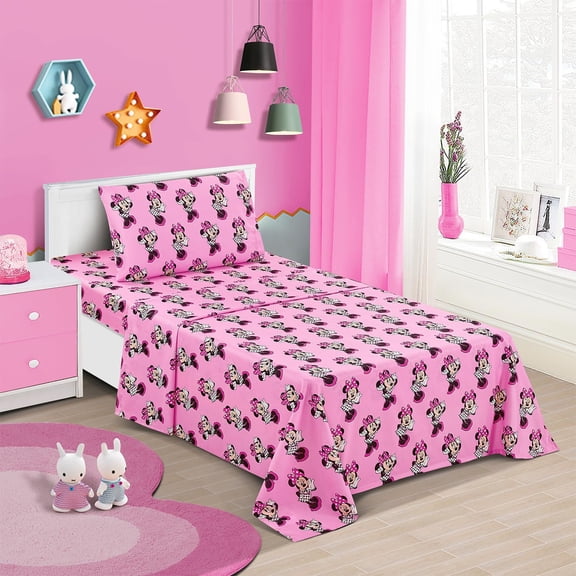 Twin Bedding Set - Bundle with Bedspread, Flat Sheet, Fitted Sheet, and Pillowcase, Stickers, More Bedroom Decor Set