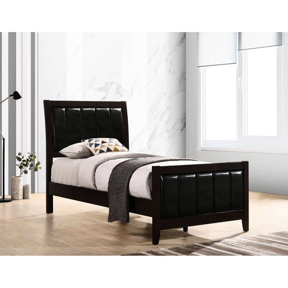 Twin Bedroom Furniture With Upholstery And Solid Wood Build Comfortable Size Bed Covering Frame - Serenity Amplified