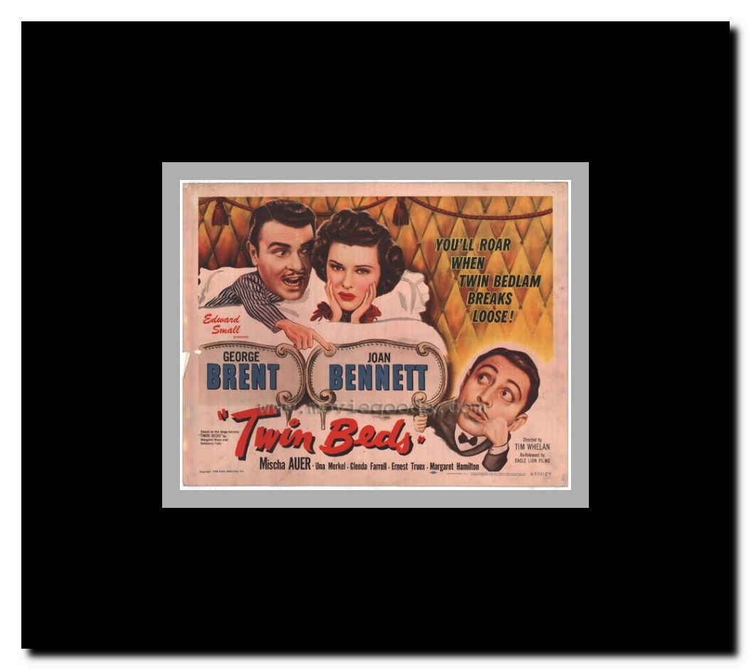 Twin Beds Framed Movie Poster