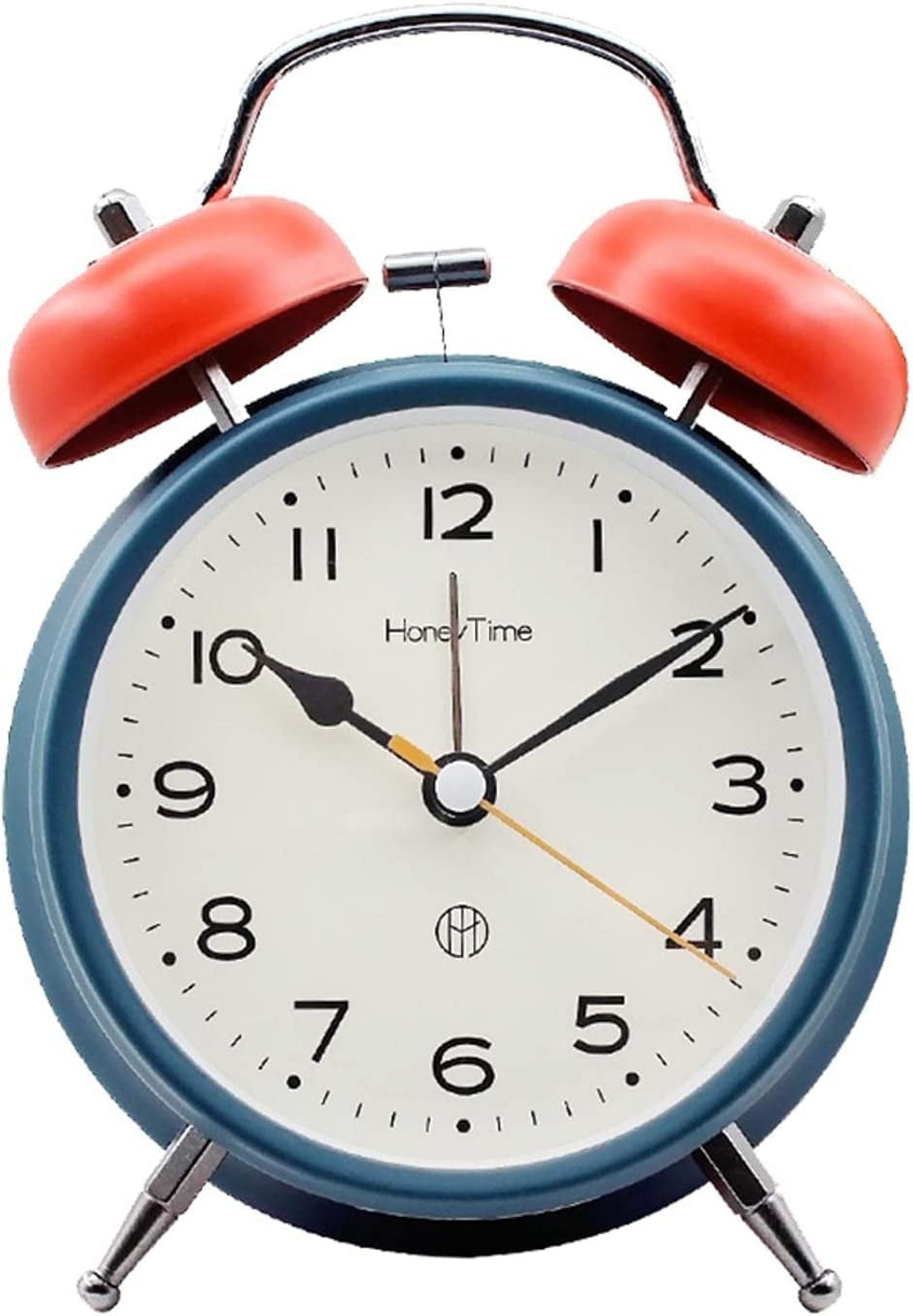 Twin Bell Alarm Clock, Retro Twin Bell Super Loud Alarm Clock, Battery Operated, Super Loud
