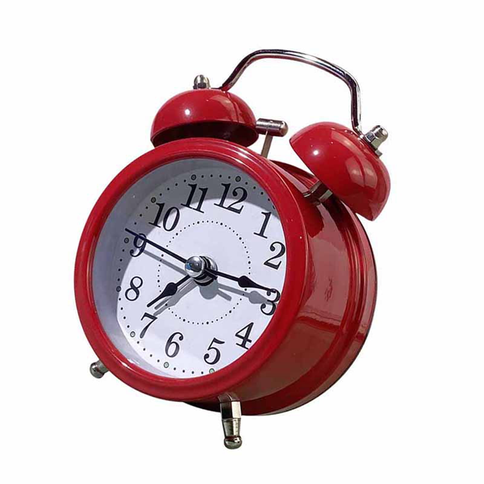 Twin Bell Alarm Clock, Soft Backlight Battery Operated Bedside Alarm