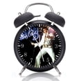 thumbnail image 1 of Twin Bell Elvis Alarm Clock with Night Light Quite Silent Non-Ticking 4 Inches Glass Face - Great for Decor  Best Gift Ideas G25, 1 of 4