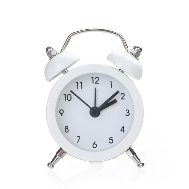 Twin Bell Silent Alloy Stainless Metal Alarm Clock 30 Second Timer