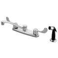 thumbnail image 1 of Twin Blade Handles 8 Inch Kitchen Faucet - Polished Chrome Finish, 1 of 1