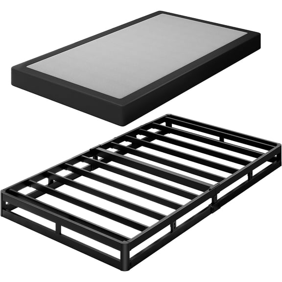 Twin Box Spring, 10 Inch High Profile Twin Box Spring Only, 3000 lbs Heavy Duty Metal Frame Mattress Foundation with Fabric Cover, Easy Assembly-Noise Free