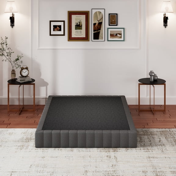 Twin Box Spring, 9 Inch Box Springs King Size Basics Bed Base, Mattress Foundation, Black Heavy Duty Metal Structure with Cover,Easy Assembly