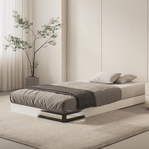 Twin Box Spring Bed Base, 5 Inch Low Profile, 1500 LBS Heavy Duty Metal Mattress Foundation with Fabric Cover, Easy Assembly, Quiet Noise Free, Non Slip