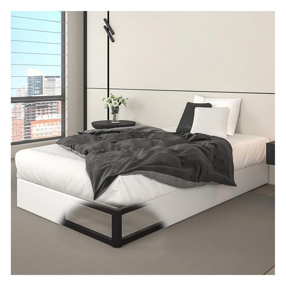 Twin Box Spring Bed Base 9 Inch High, 1500 LBS Heavy Duty Metal Mattress Foundation with Fabric Cover, Easy Assembly, Quiet Noise Free, Non Slip