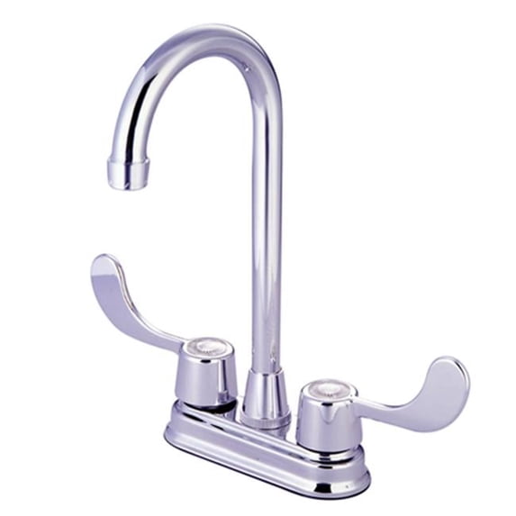 Twin Brass Bar Faucet - Polished Chrome Finish