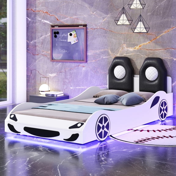 Twin - Built - in LED Bed - Bedroom Reading or TV - Secure and Comfortable