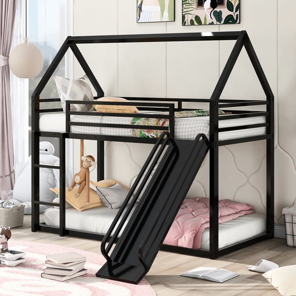 Twin Bunk Bed - Easy Assembly - Home Bedroom - Quick Setup