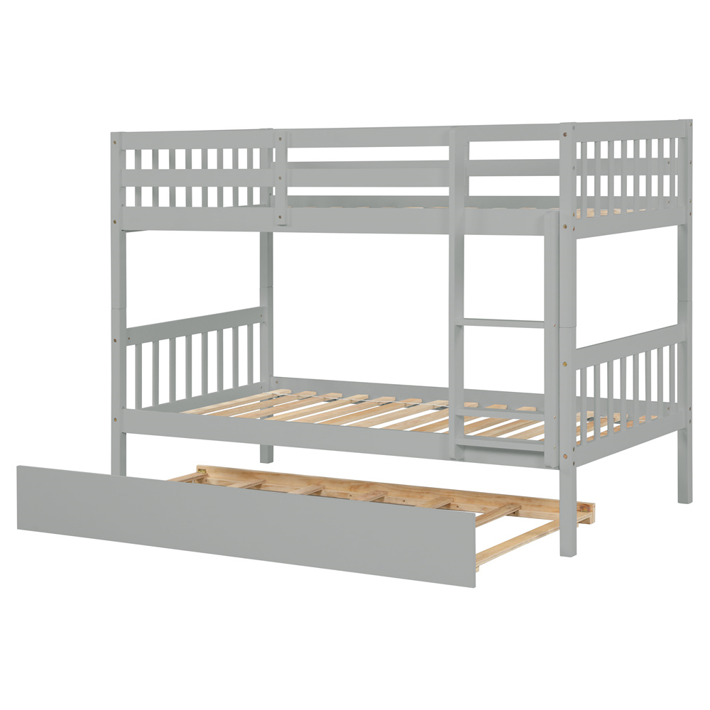 Twin over Twin Bunk Bed, SEGMART Upgraded Solid Wood Twin Bunk Bed with