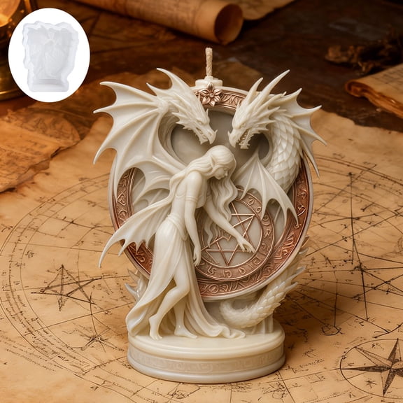 And Twin Candle Silicone DIY Creative Human Aromatherapy Candle Diffuser Stone Ornament, Elf & Dragon Candle Silicone Mold, Creative Human Shape Candle Mold, Aromatherapy Candle Craft Tool