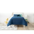 thumbnail image 1 of Twin Channel Jersey Kids' Comforter Set Navy: Twin Bedding, Quilted, OEKO-TEX Certified, 2-Piece Set, 1 of 4