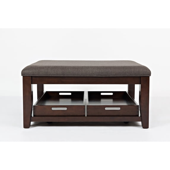 Jofran Twin Cities Contemporary Brown 38" Ottoman Coffee Table