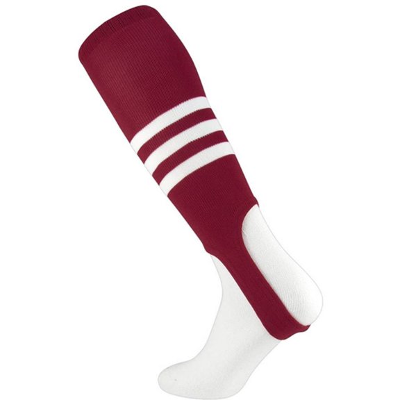 Twin City Adult 7" Stirrup Pattern Sock Cardinal/White