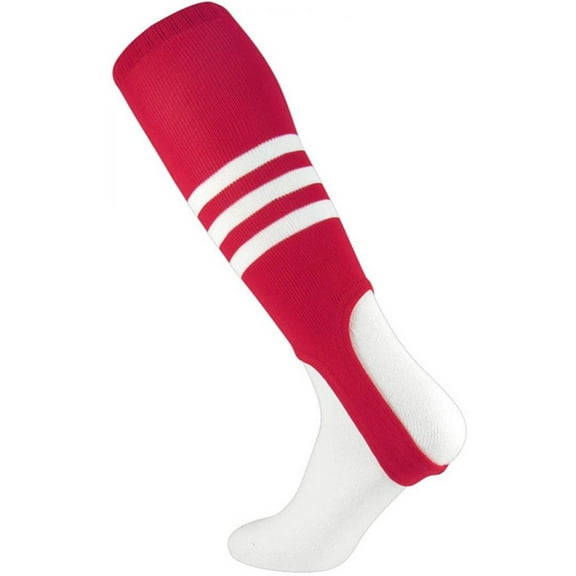 Twin City Adult 7" Stirrup Pattern Sock Scarlet/White