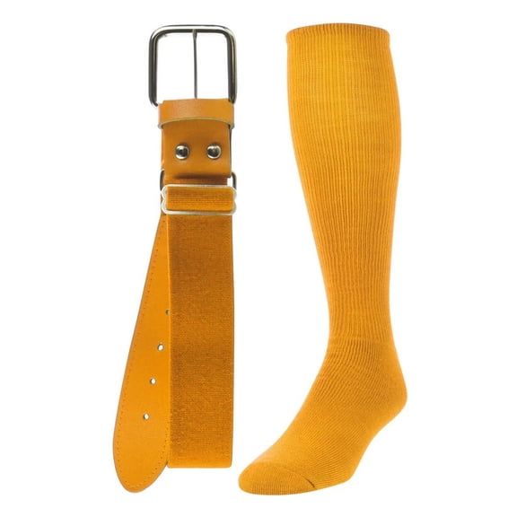 TCK Belt Knee High Sock Combo - Gold