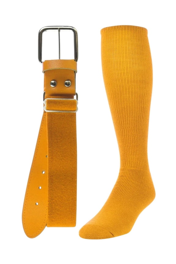 Belt Knee High Sock Combo - Gold
