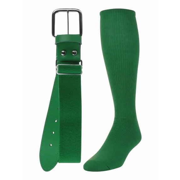 Twin City Baseball Sock & Belt Combo Kelly Green Small