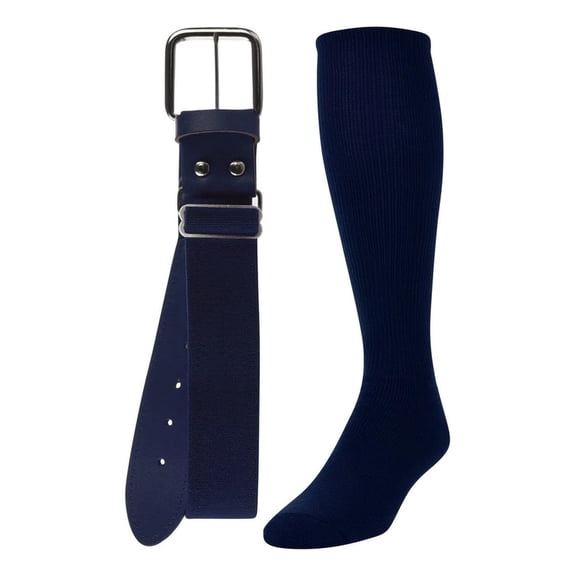 Twin City Baseball Sock & Belt Combo Navy Large
